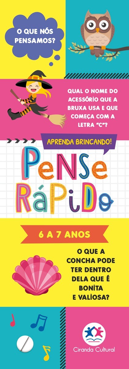 CIR - PENSE RAPIDO - 6 A 7 ANOS (FLASH CARDS)